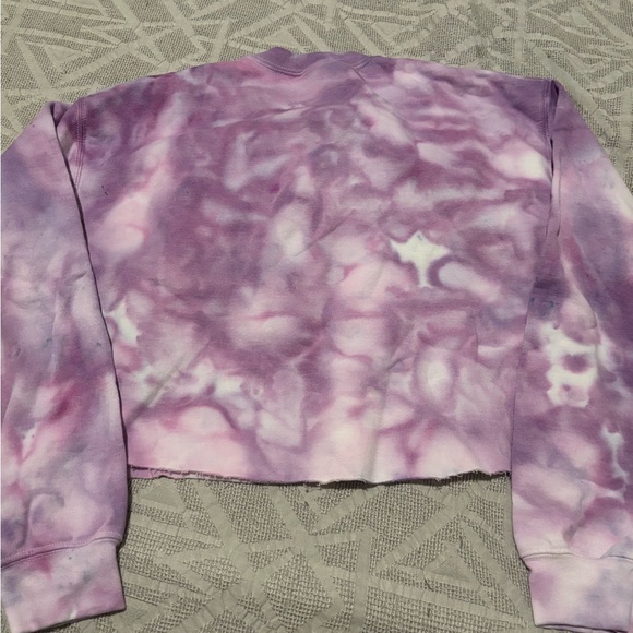 Tie Dye Adult Medium Cropped Crewneck Sweatshirt - Picture 4 of 4